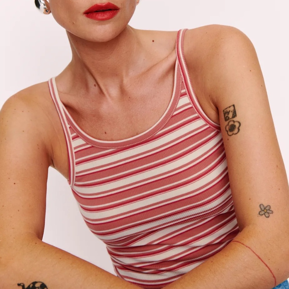 Reformation Calie Tank Red - Size S